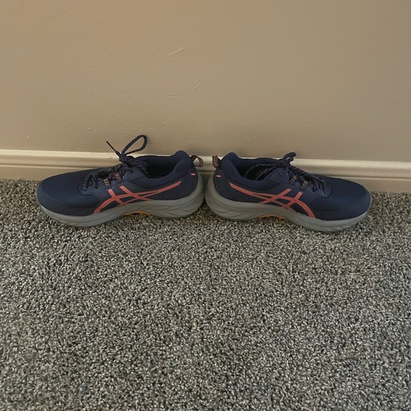 ASICS Navy and Pink Athletic Shoes - Picture 2 of 6